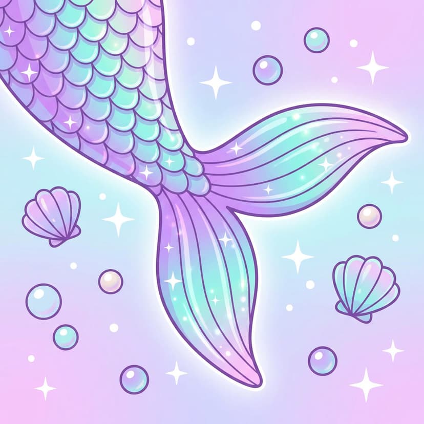 Torta de cumpleaños temática de sirena con decoración de conchas y perlas