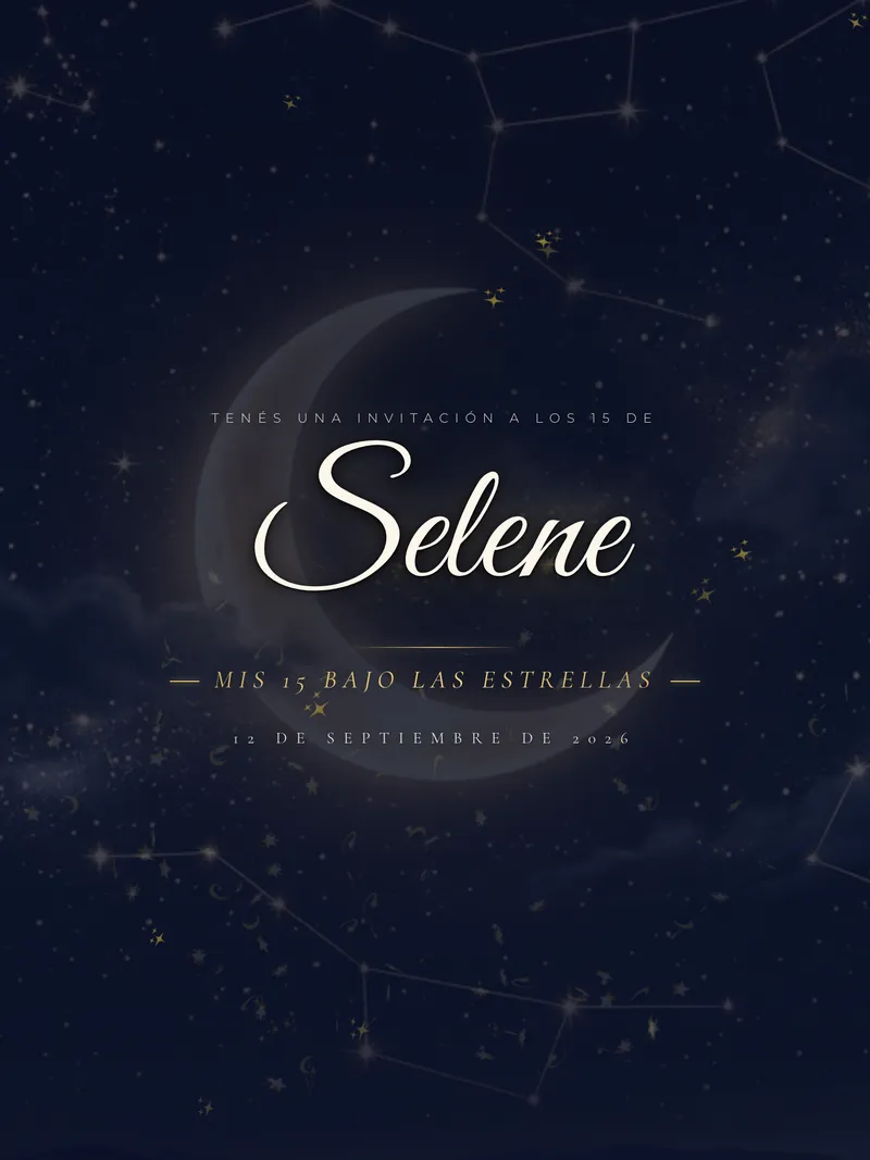 Vista previa de invitación digital Celestial para eventos